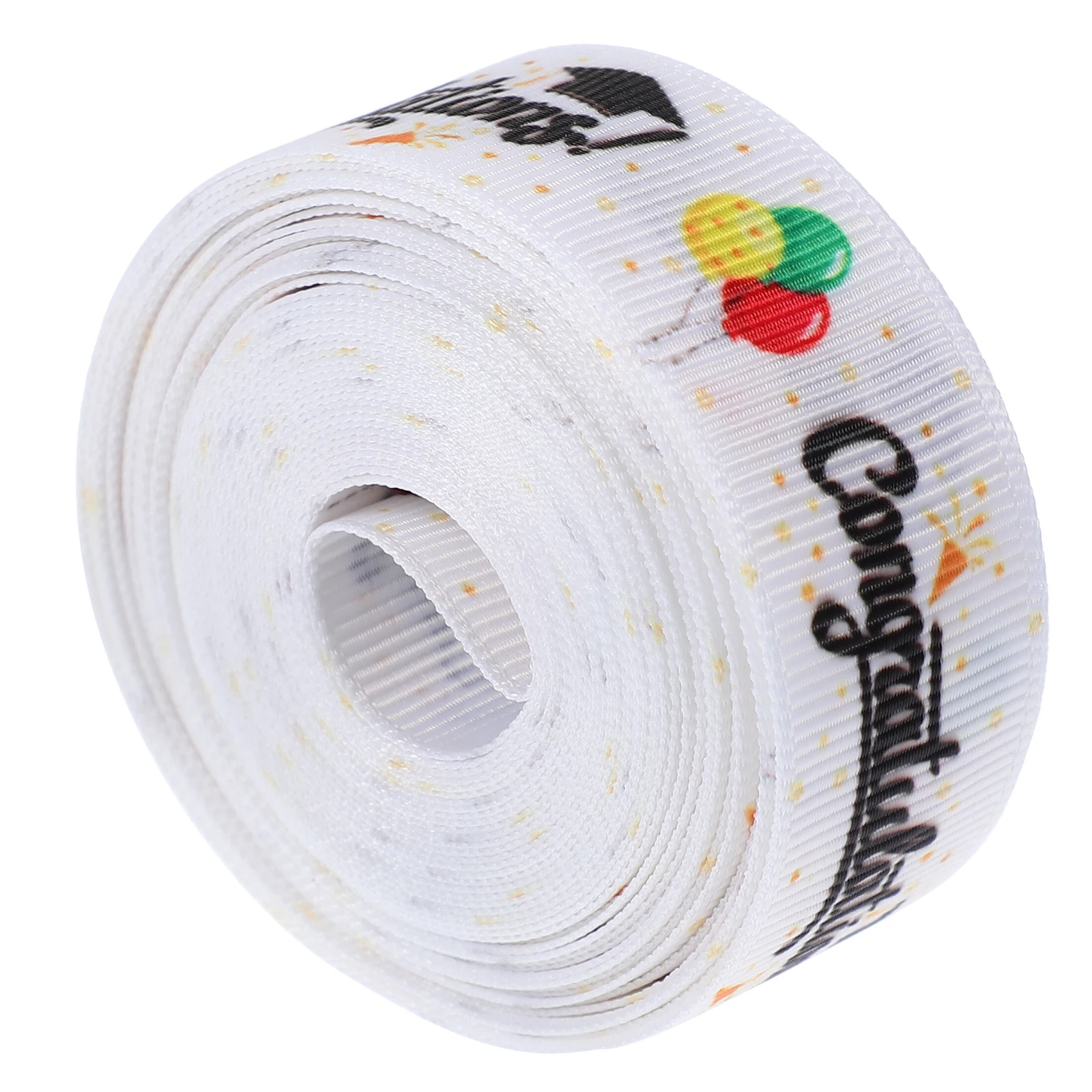 

1 Roll Decorative Ribbon For Gift Wrapping Graduation Bouquet Packaging Craft Diy Projects Polyester Party Favor Trimmed Edge