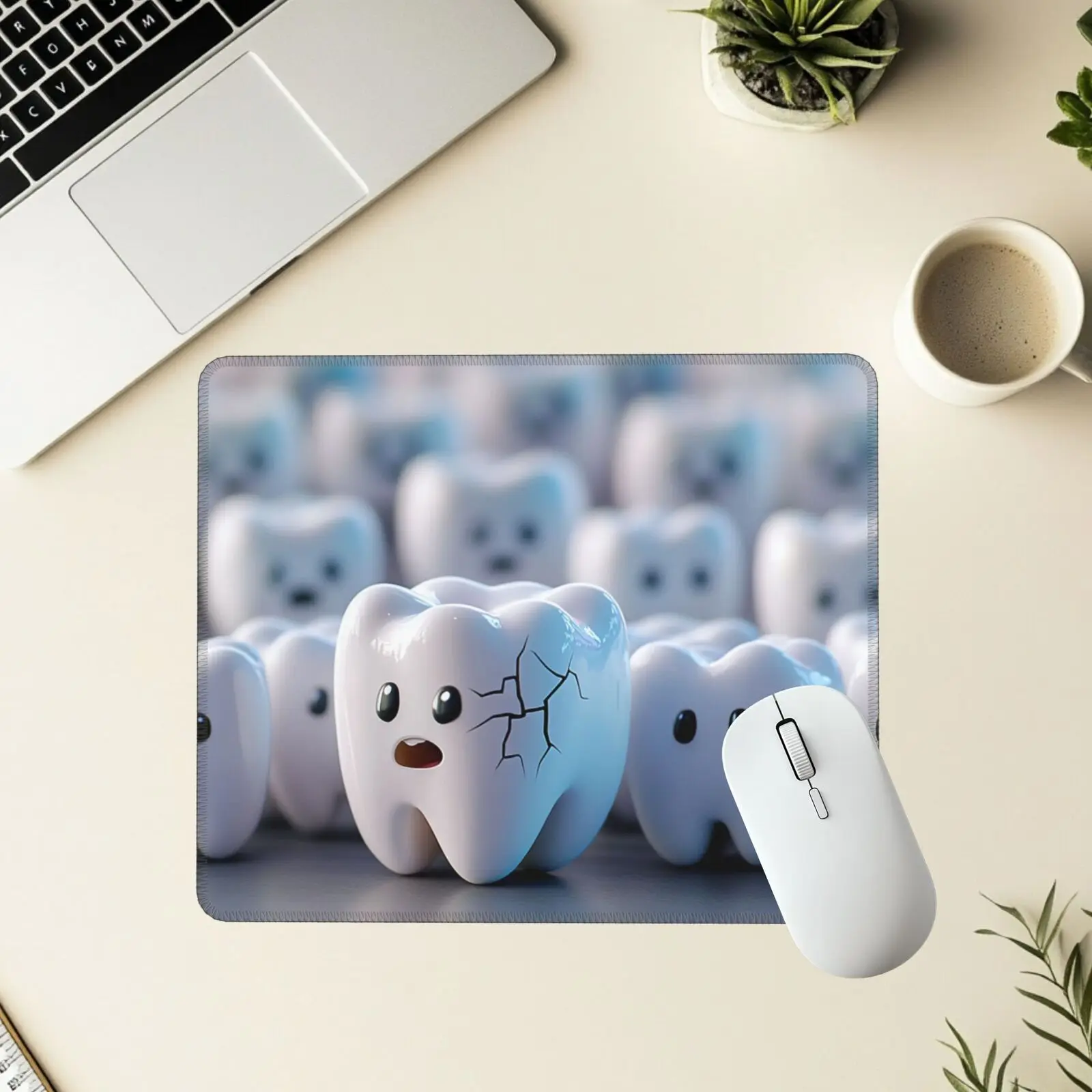 Humorous Teething Mousepad Is Made of Durable and Anti-Slip Rubber That Is Easy to Clean, Making It Suitable for Office Gaming
