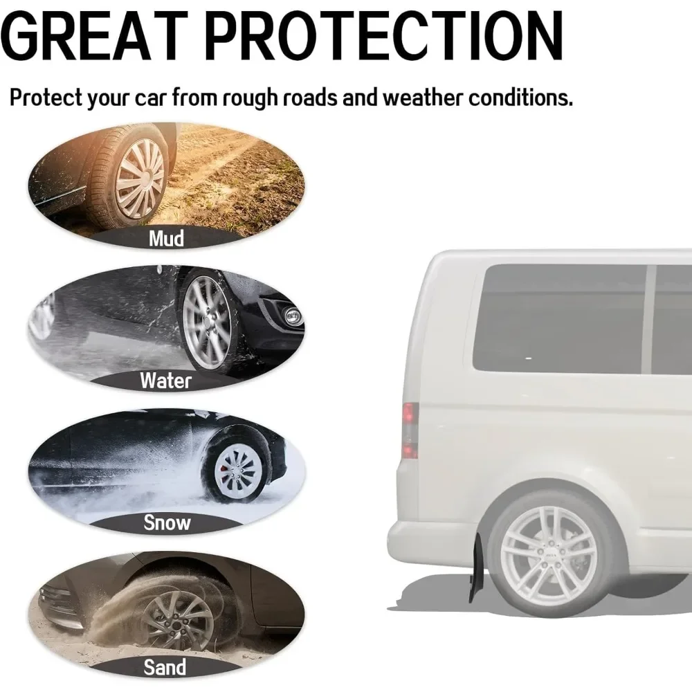 Car Mud Flaps Splash Guards for Volkswagen VW Transporter T5 T6 Cara velle Multivan 2008-2020 Flap Mudguards Front Rear Wheels