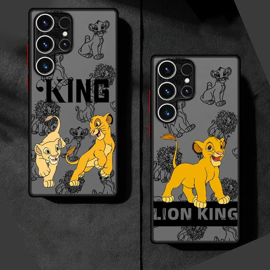 Case for Samsung Galaxy S20 S8 S23 Ultra S25 S22 Plus S24 S9 Note 20 10 S21 FE Soft Cover Disney Cute Lion King