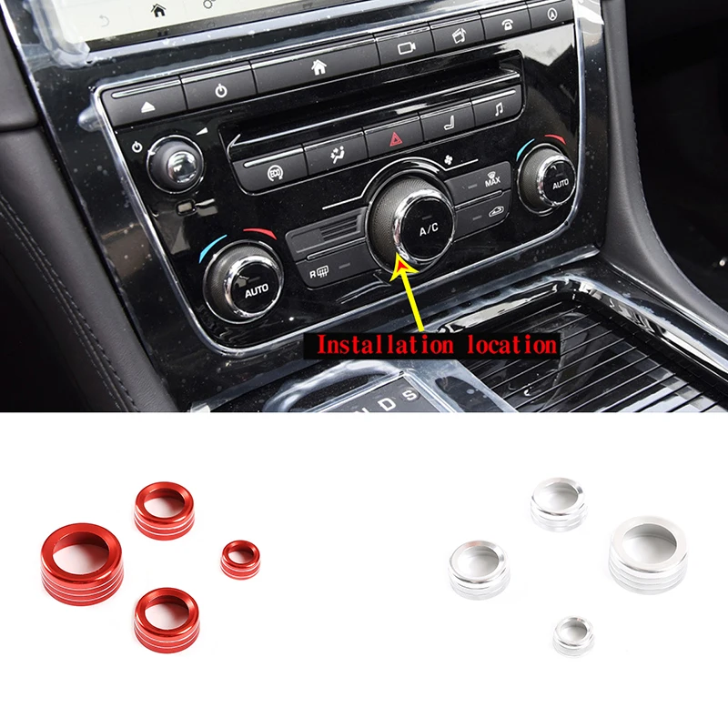 

Car Central Control Air Conditioner Volume Knob Decoration ring，For Jaguar XJ 2010-2019，Interior Modification Accessories