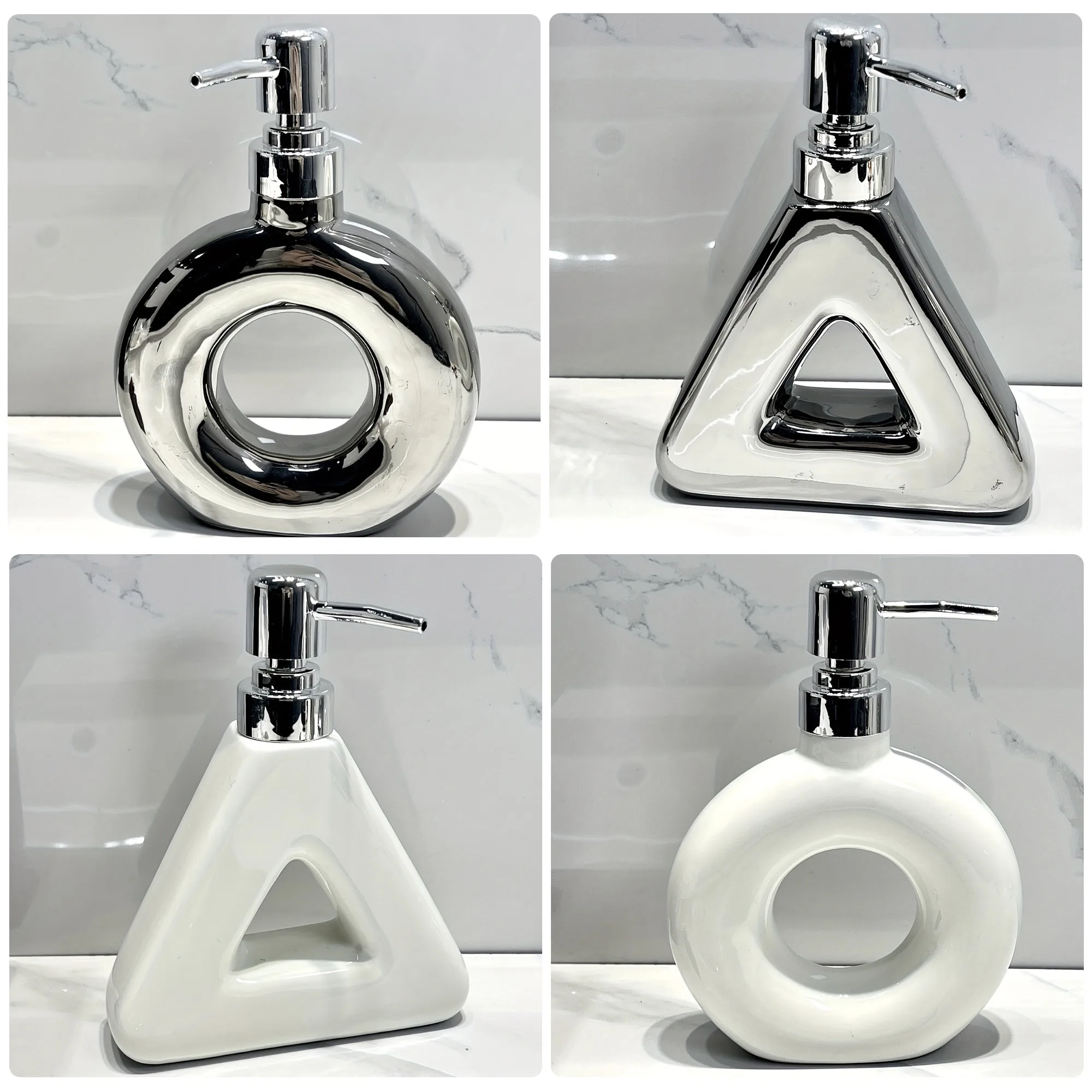 

1pcs Creative ceramic hand sanitizer bottle Toilet shower gel press bottle Empty bottle High grade lotion subpackage bottle