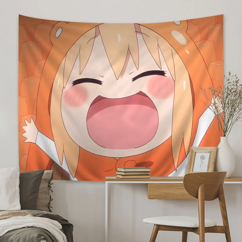 Cute Umaru Chan DIY Wall Tapestry Hippie Flower Wall Carpets Dorm Decor Wall Art Decor