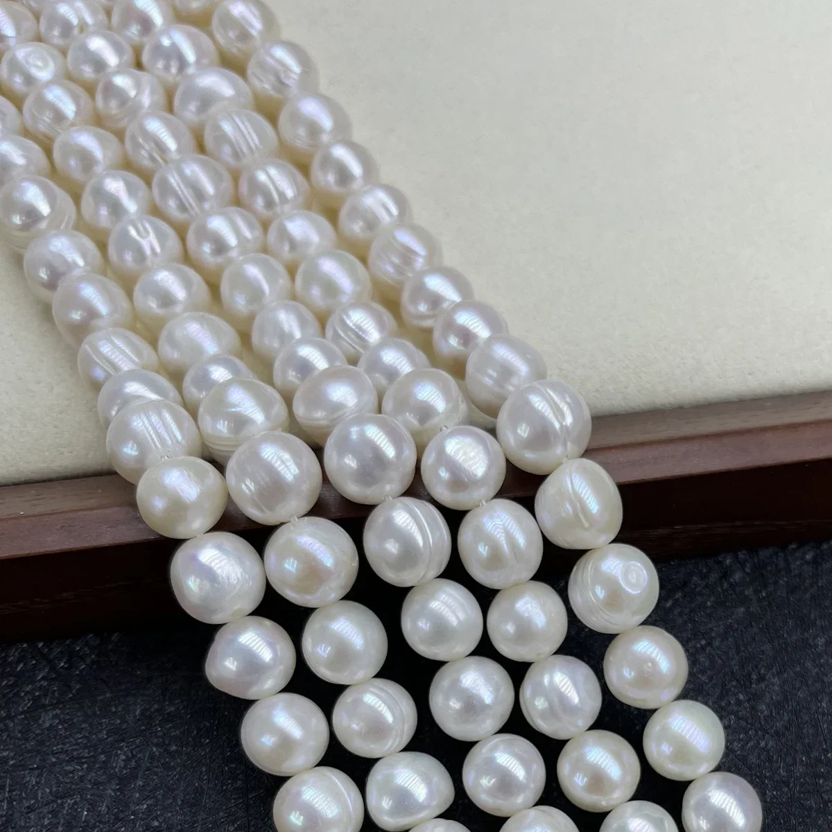 10-11 مللي متر AAA نظيفة لؤلؤ المياه العذبة الطبيعية جولة الخرزة صنع المجوهرات عقد دي اي واي سوار النساء هدية الزفاف مصنع بالجملة #5