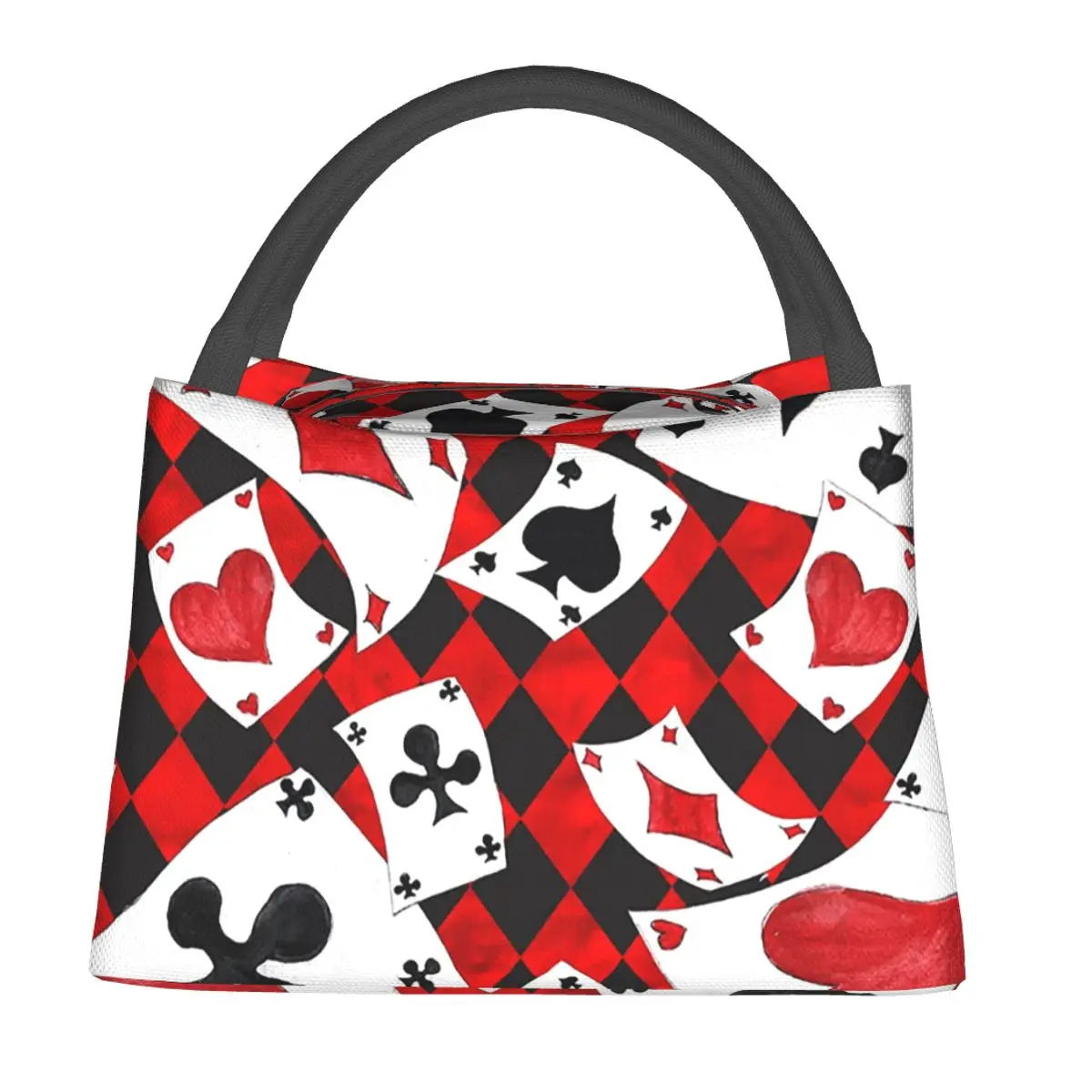 

Cool Poker Playing Cards Pattern Gambling Card Game Insulated Lunch Bag for Women Children Food Boxes Thermal Lunch Box Tote