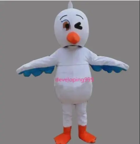 

New Adult Cute Deluxe White Cock Party Mascot Costume Christmas Fancy Dress Halloween Mascot Costume Free Ship