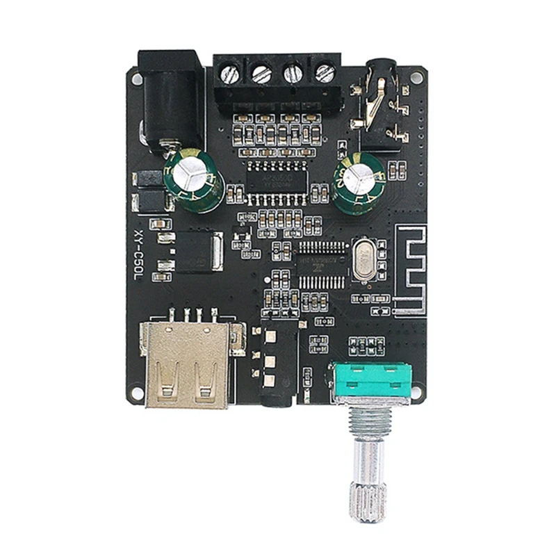 Placa amplificadora de áudio 50W canal duplo ajuste contínuo de 360 graus para home theater