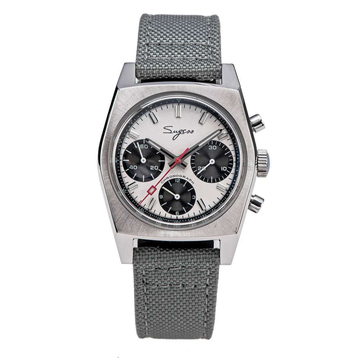 Sugess 37Mm Mannen Piloot Horloges Originele St19 Chronograaf Swanneck Mechanische Polshorloges Dome Saffier Crystal Force Leger 2024