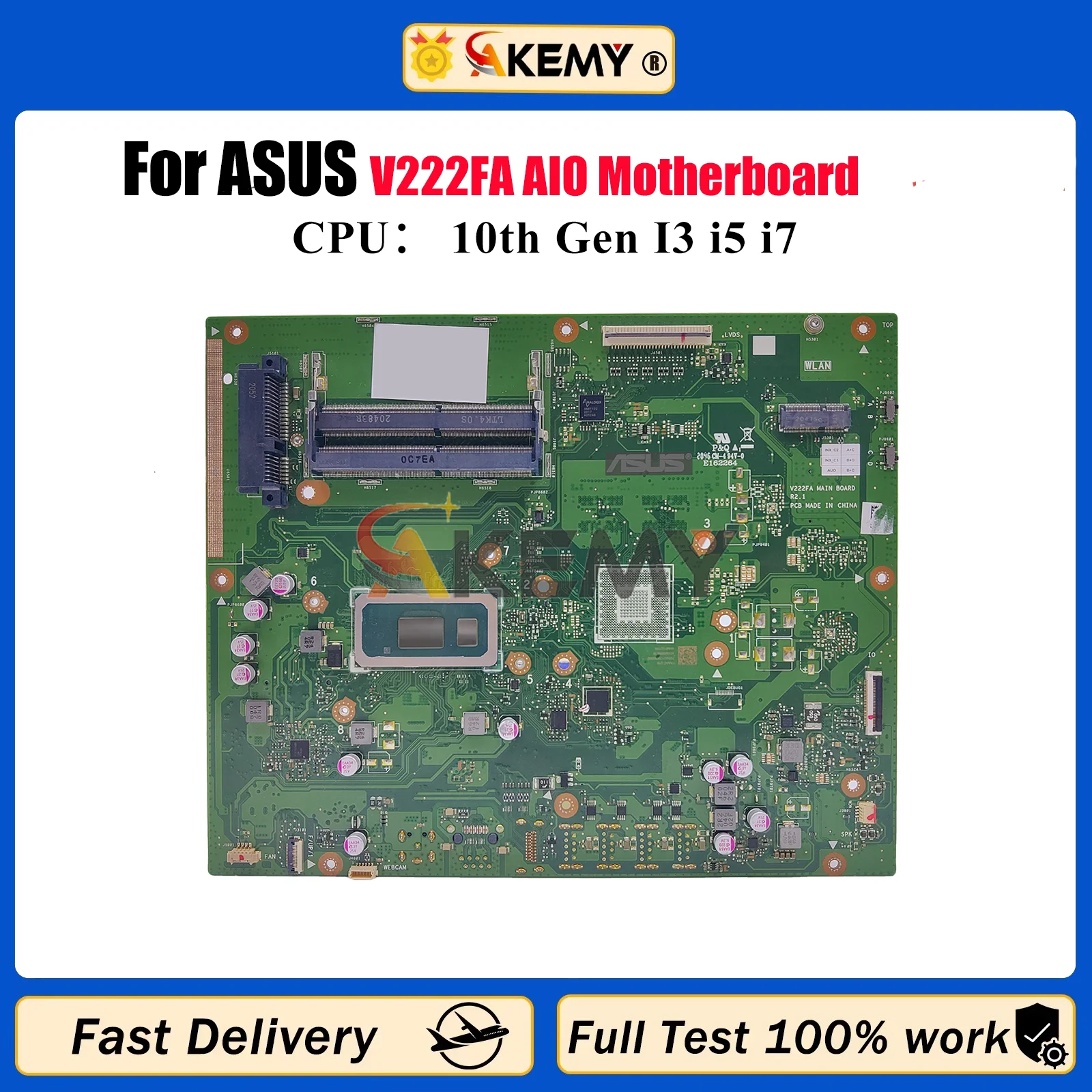 

V222FA Motherboard For ASUS Vivo AiO V222F V222FA V222FB Mainboard With 10th Gen I3 i5 i7 tests OK fast shipping High quality