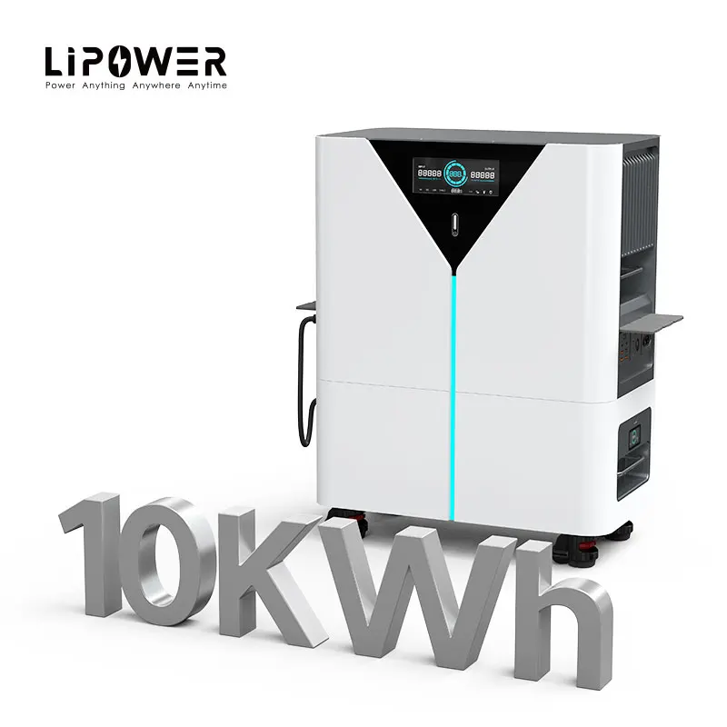 LIPOWER All In 1 48V 200Ah 10KWh Off Grid Lithium Solar Station Inverter Lipofe4 Battery Bank Home Energy Storage