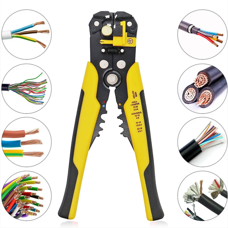 Wire Stripper Tools Adjusting Insulation Wire Stripper Multitool Plier Crimper Cable Cutter Crimping Terminal 0.2-6.0mm tool