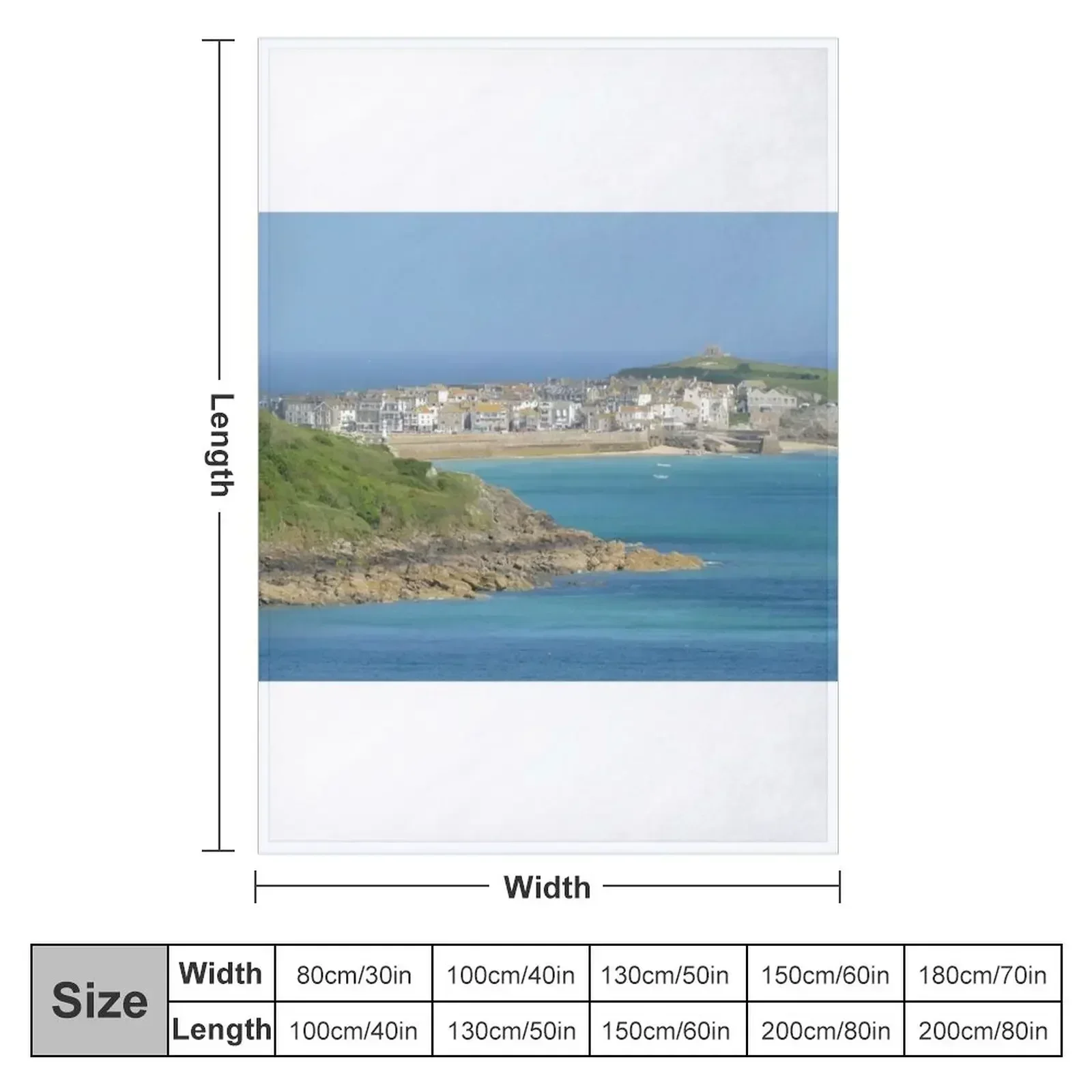 New St Ives, Cornwall Throw Blanket Custom Hairys warm winter Flannel Fabric anime christmas decoration Blankets