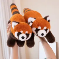 Realistic Lying / Standing Raccoon Plush Dolls Stuffed Toys Lifelike Red Fox Panda Pillows Animals Toys Birthday Christmas Gift