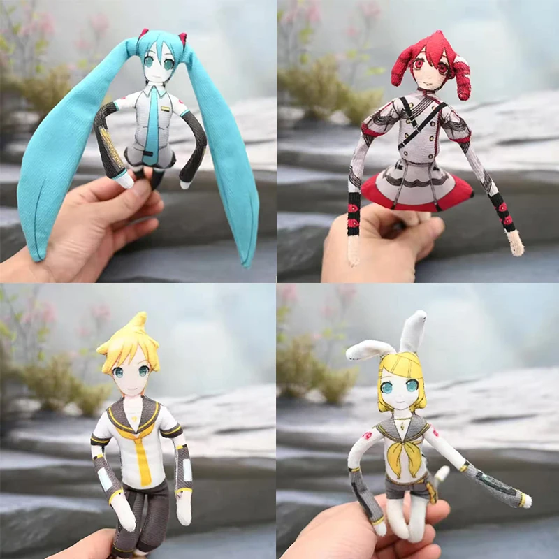 //Cute Anime Kasane Teto Mizuki Len Rin Cosplay Doll Stuffed Mascot Twistable Shape Body Wire Skeleton Action Dolls Accessories