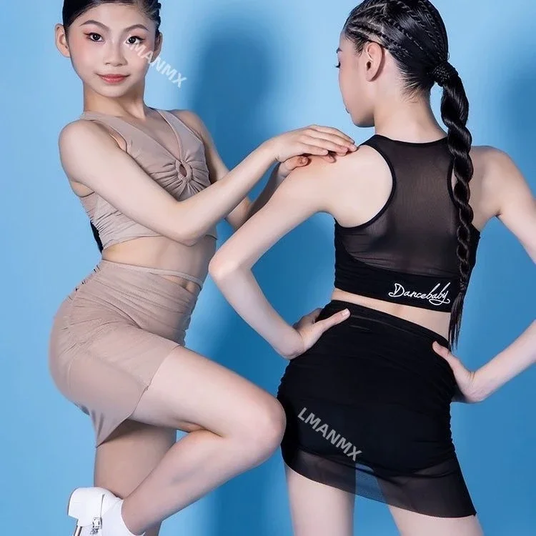 

line dance costume new products latin dance costume dress Volume dance dress Girl kid's dress clothes for dancing Stage suit