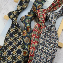 Vintage Floral Neck Tie for Mens Formal Wear Business Classic Male Neckties Gentlemen Groom Wedding Party Gravatas Slim Cravat