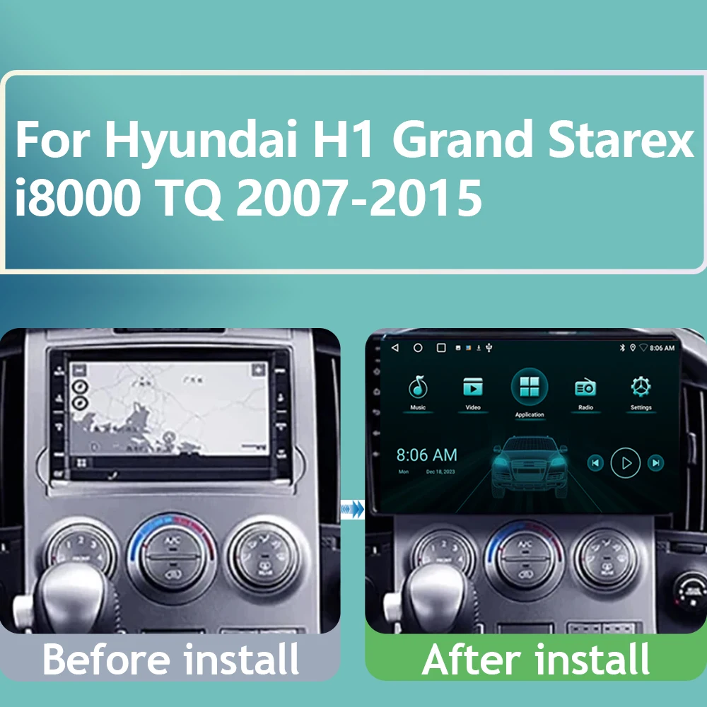 WIFI per Hyundai H1 Grand Starex i8000 TQ 2007-2015 Android Auto autoradio navigazione GPS Multimedia Stereo Carplay No 2din DVD