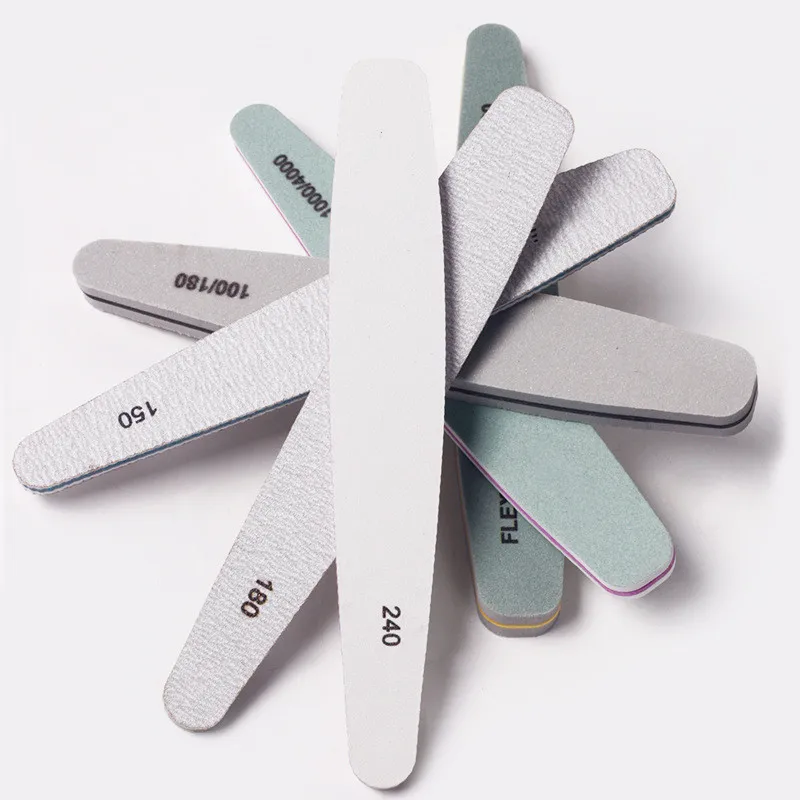 Nail Files Double Side 100/180 Grit Sanding Buffer Block Pedicure Manicure Files Nail Polish Trimming Polish Removal Files Set