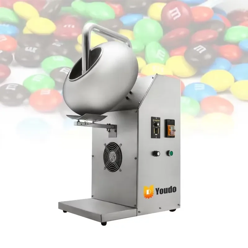 Coating Polishing Machine Sugar Chocolate Flouring Candy Peanut Glazing Coating Machine To Drum Mix Nuts And Others