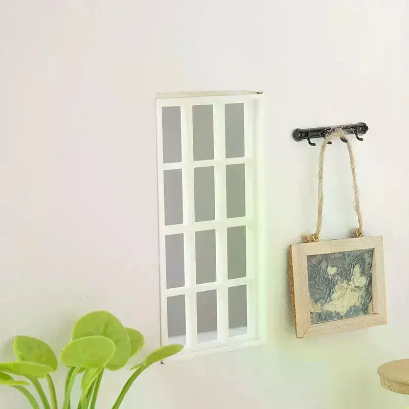 1/12 casa de muñecas simulación marco de ventana de madera modelo muebles para casa de muñecas decoración casa de muñecas accesorios de microescena