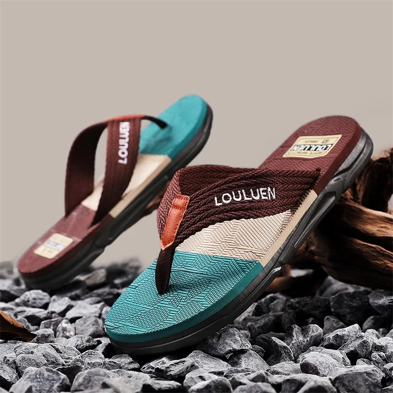 

Summer Men's Flip-Flops:Slippers Sports,Outdoor,Non-Slip Sole,Fashion;Comfortable Beach Sandals;Men's Casual House Home Slippers