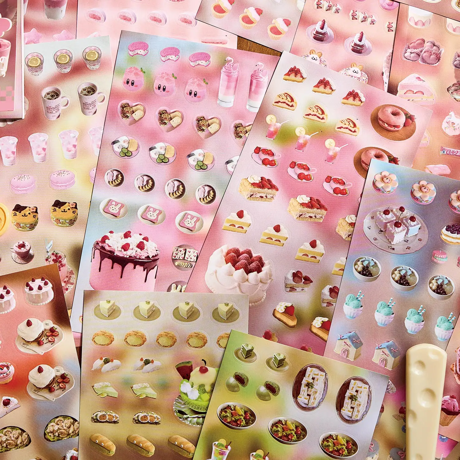 700 ملصقًا من سلسلة السجل اللذيذ، ملصقات مواد تزيين ذاتية الصنع على الطراز الياباني القديم