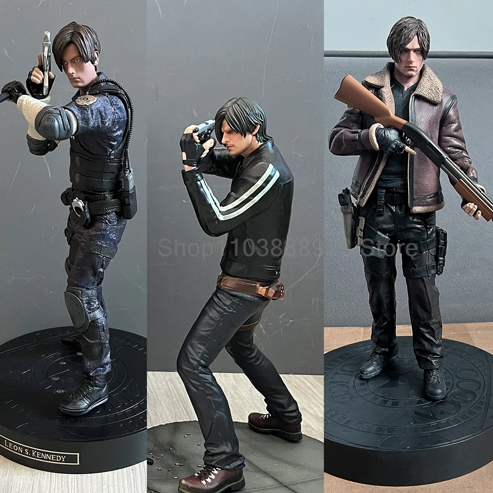 Biohazard Leon Scott Kennedy Anime-Figur Braune Jacke Böse Polizei Mittelaltrige Männerfiguren Modell Spielzeugpuppe Geburtstagsgeschenke