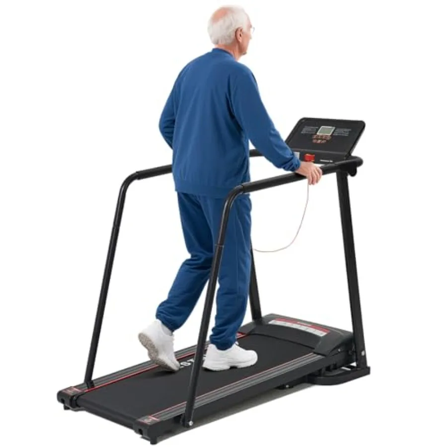 

Walking Treadmill for Seniors with Extended Handrails Deck Emergency Stop Button Ideal for Home Use with 300 lbs Capacity Optio
