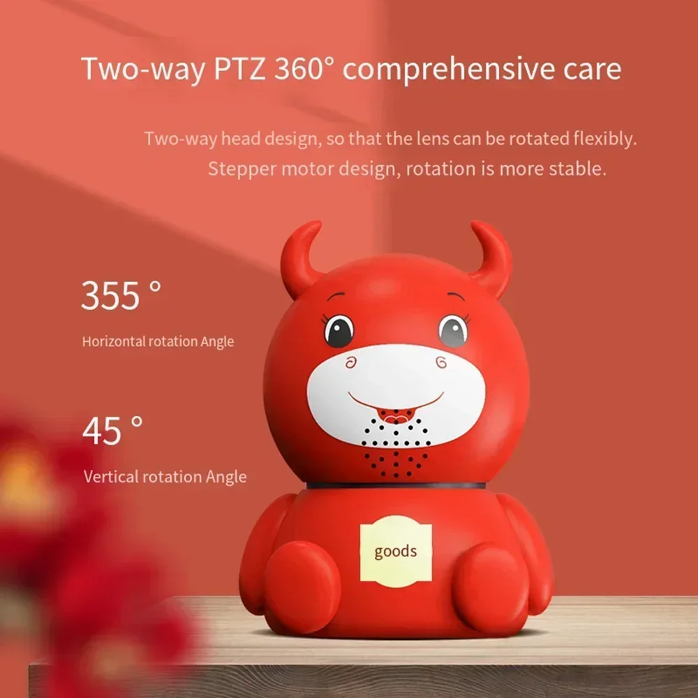 

Wifi Monitoring Camera Caregiver Teddy Bear Security Panoramic Monitor Remote Auto Tracking Surveillance Baby 360 Degree