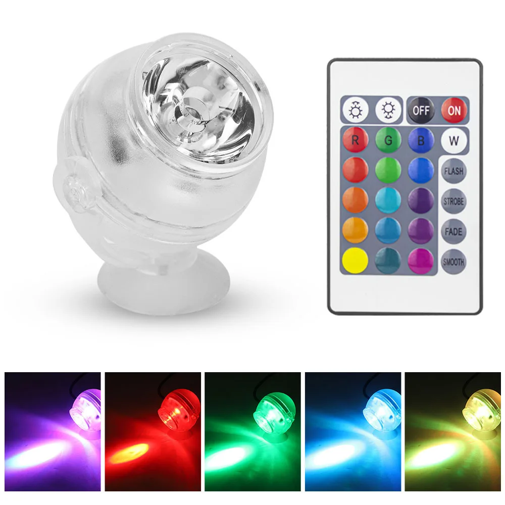 

LED Aquarium Mini Spotlights, Colorful Gradient LED Fish Tank Lights, High-Brightness Compact Submersible Lights, Waterproof