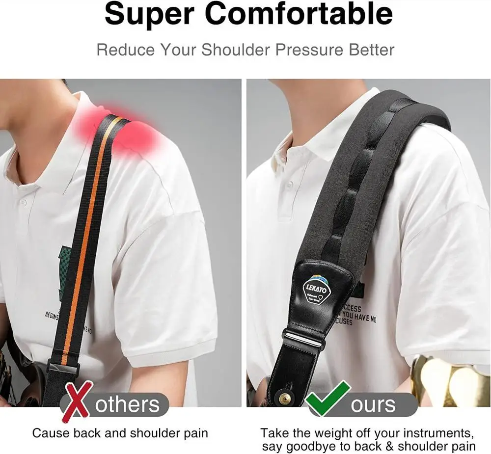 Stage-Ready 2025 Bass Strap W/ Quick Lock - Lekato 3.5