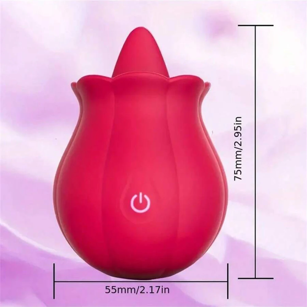 Powerful Swing Tongue Licking Vibrator Female Rose-toy Oral Nipple Clitoris Stimulator Massager Adults Goods Sex Toys for Women