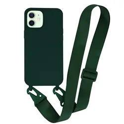 Crossbody Lanyard phone Case For iphone 14 15 Pro Max 13 12 Mini 11 XR XS Plus Neck Rope Necklace Strap Cord Silicone With Cover