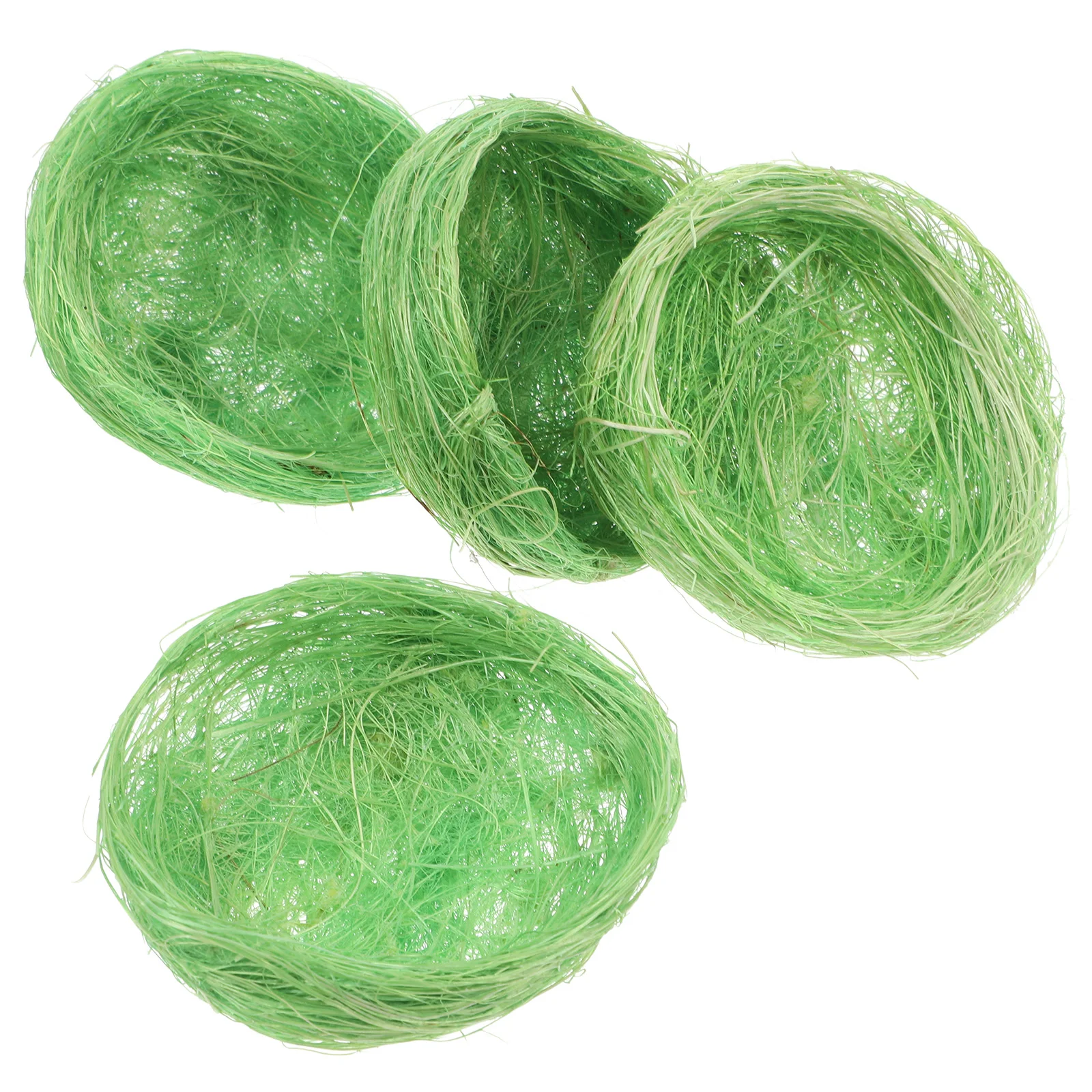 

4pcs Thickened Jute Bird Nest Handmade Artificial Nesting Bowl For Parrot Pigeon Budgie Decorative Mini Garden Ornament Fake