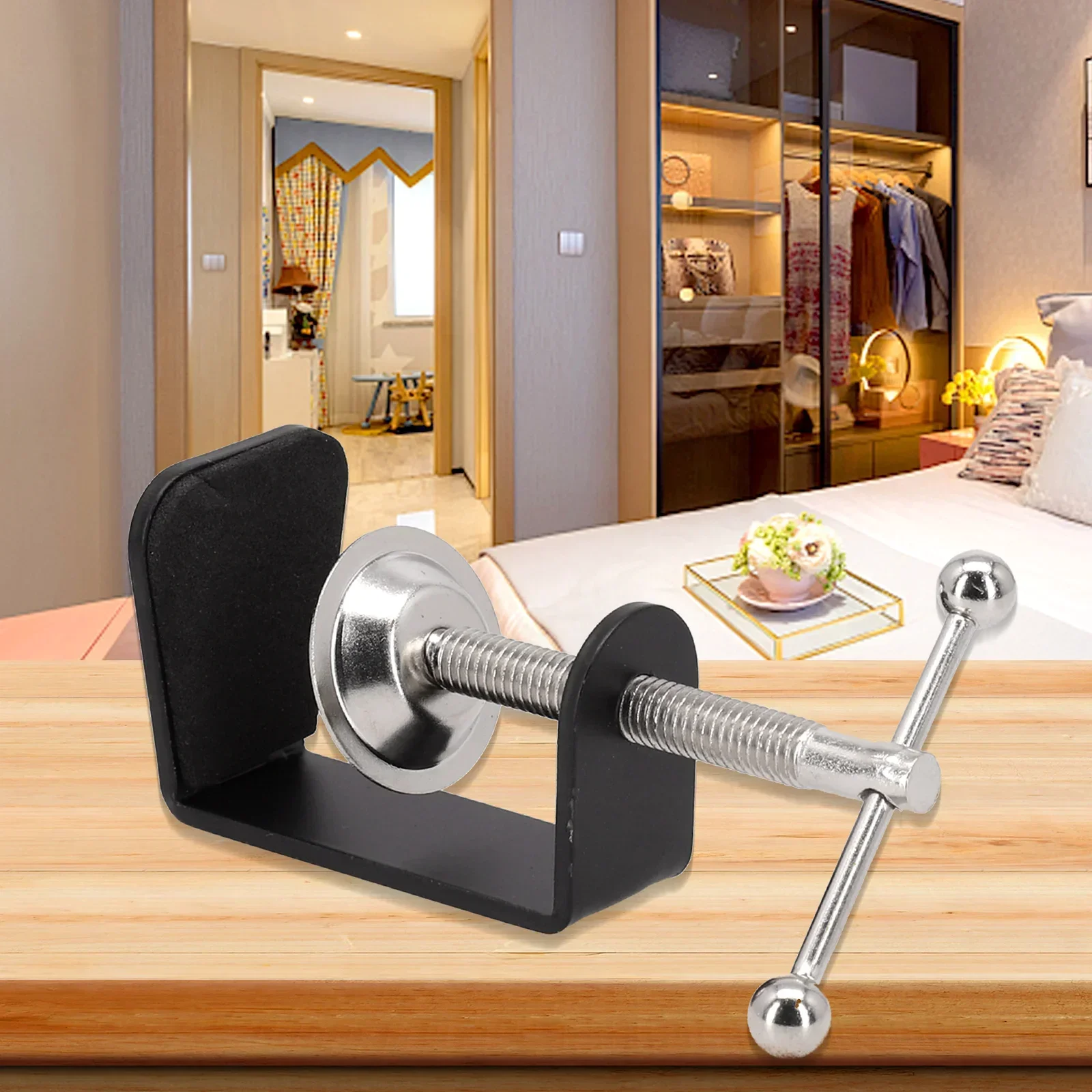 1pcs Table Mount Clamp Clip Woodworking Fixture C Shape Clamp Carpentry Fixed Clip Cabinet Drawer Installation Clip Hardware