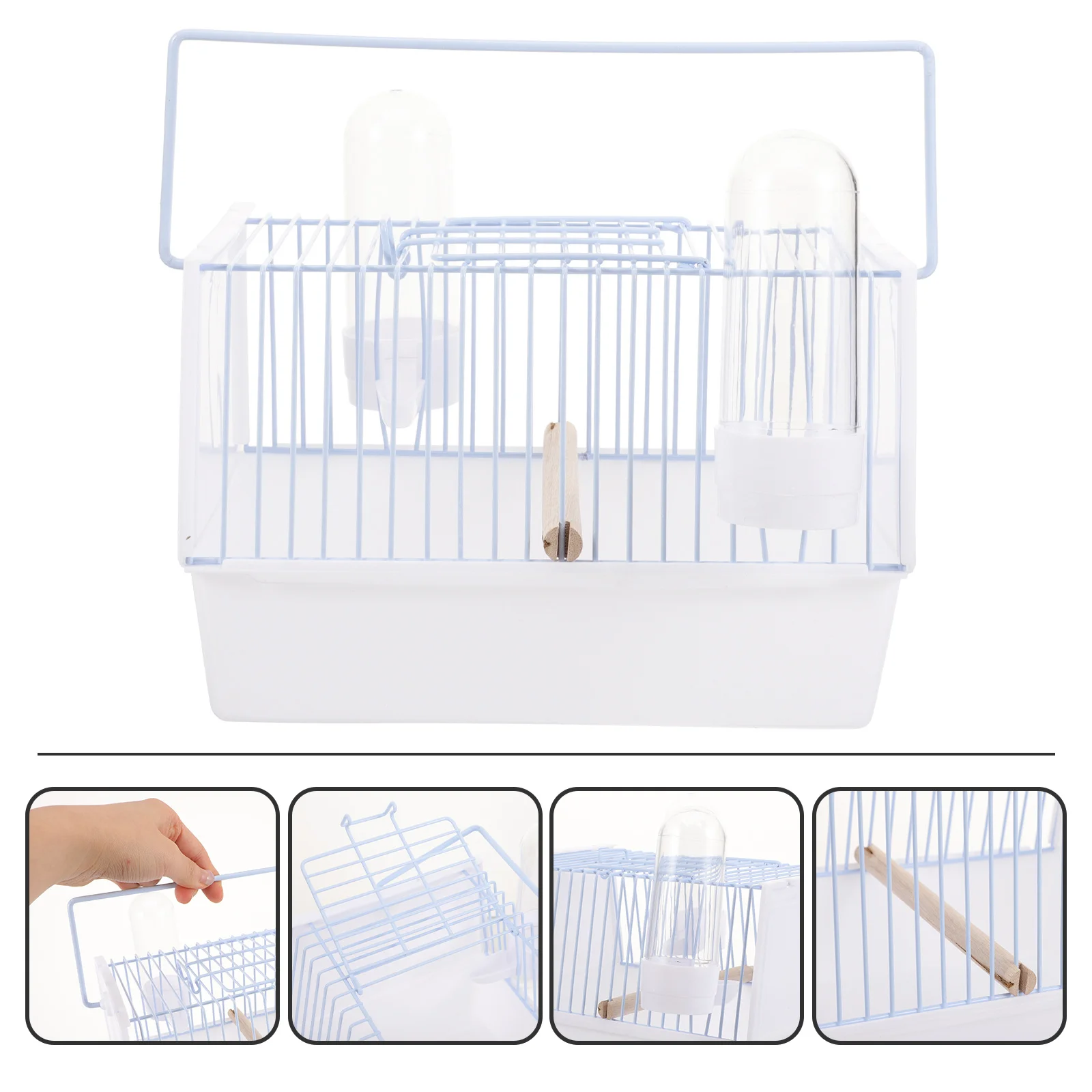 

1Set Outdoor Parrot Cage Heavy-Duty Portable Bird Travel Carrier for Small Birds Cockatiel Walk Hike Camping Wear-Resistant Bird