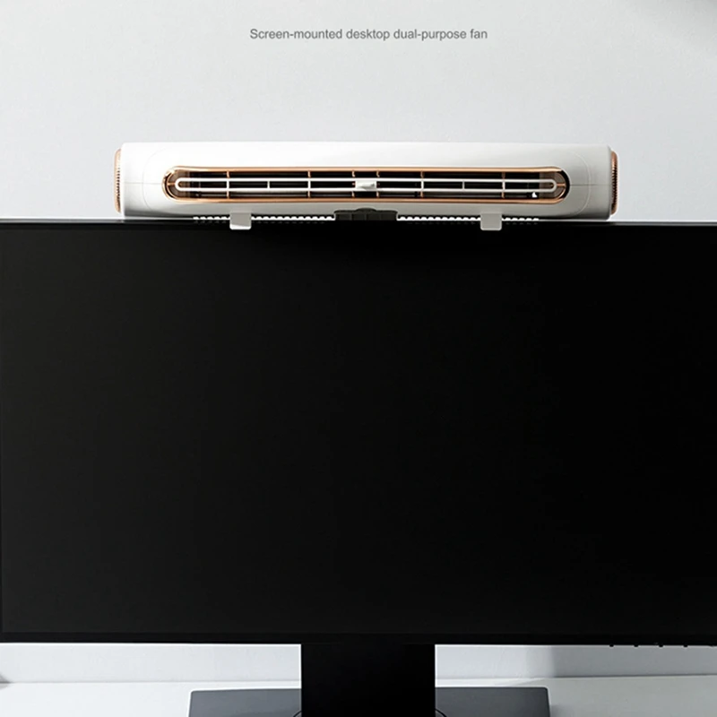 AB42-Bladeless Monitor Screen Fan Air Cooler USB Rechargeable Portable Fans