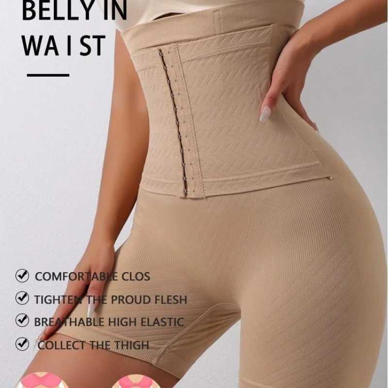 High Waist Enhancing Button Tummy Control Panties for Women Anti-Exposure Hip Lift Shaping Waist Cincher Body Shapers