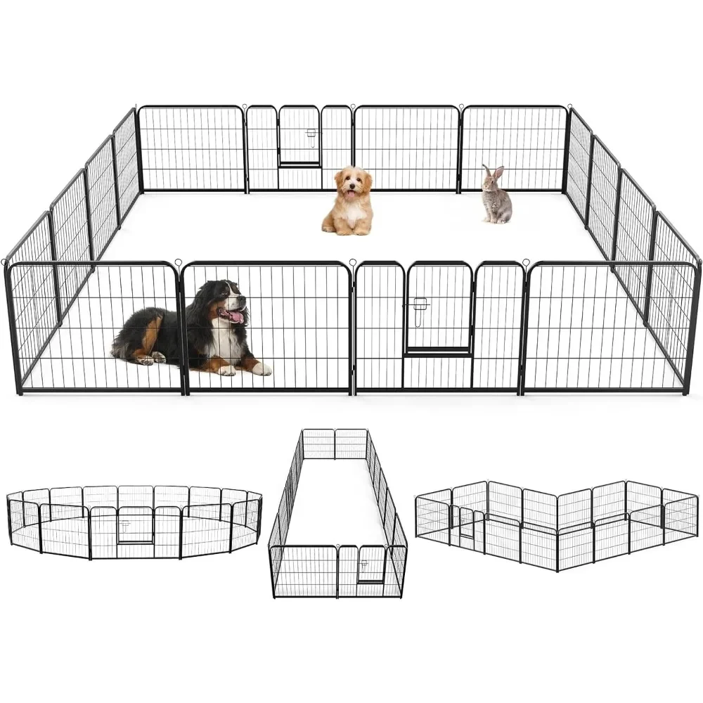 Dog Playpen Indoor Fence 16 Panel 24