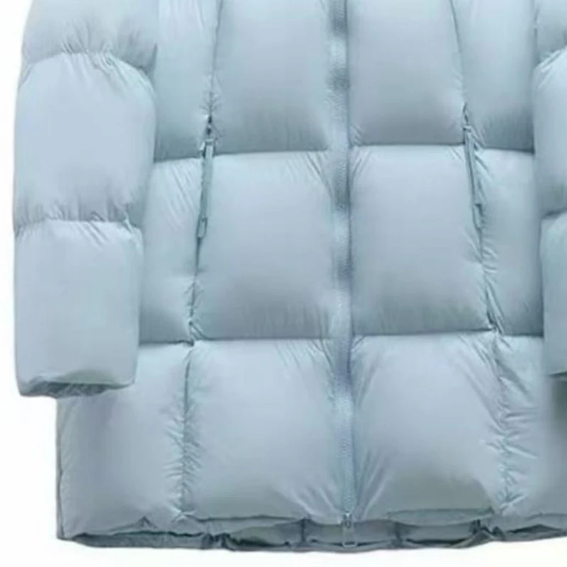 Giubbotti in cotone da donna Moda Solid con cappuccio Parka caldo spesso Cappotti lunghi blu larghi Lady Autunno Inverno Nuovo capispalla antivento