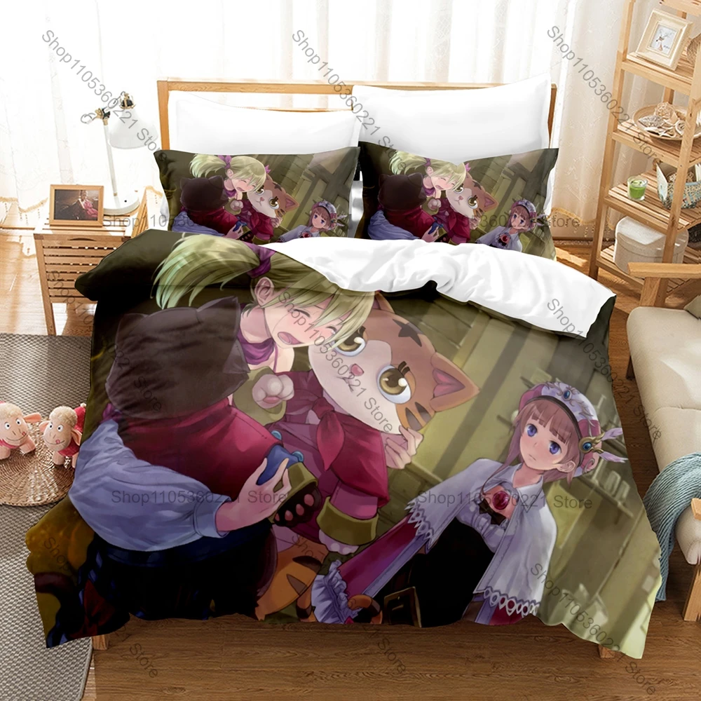 Totooria Helmold Atelier Totori Duvet Cover Set 1 Duvet Cover + 2 Pillowcases Arland Fantasy Game Bed Linens Gift