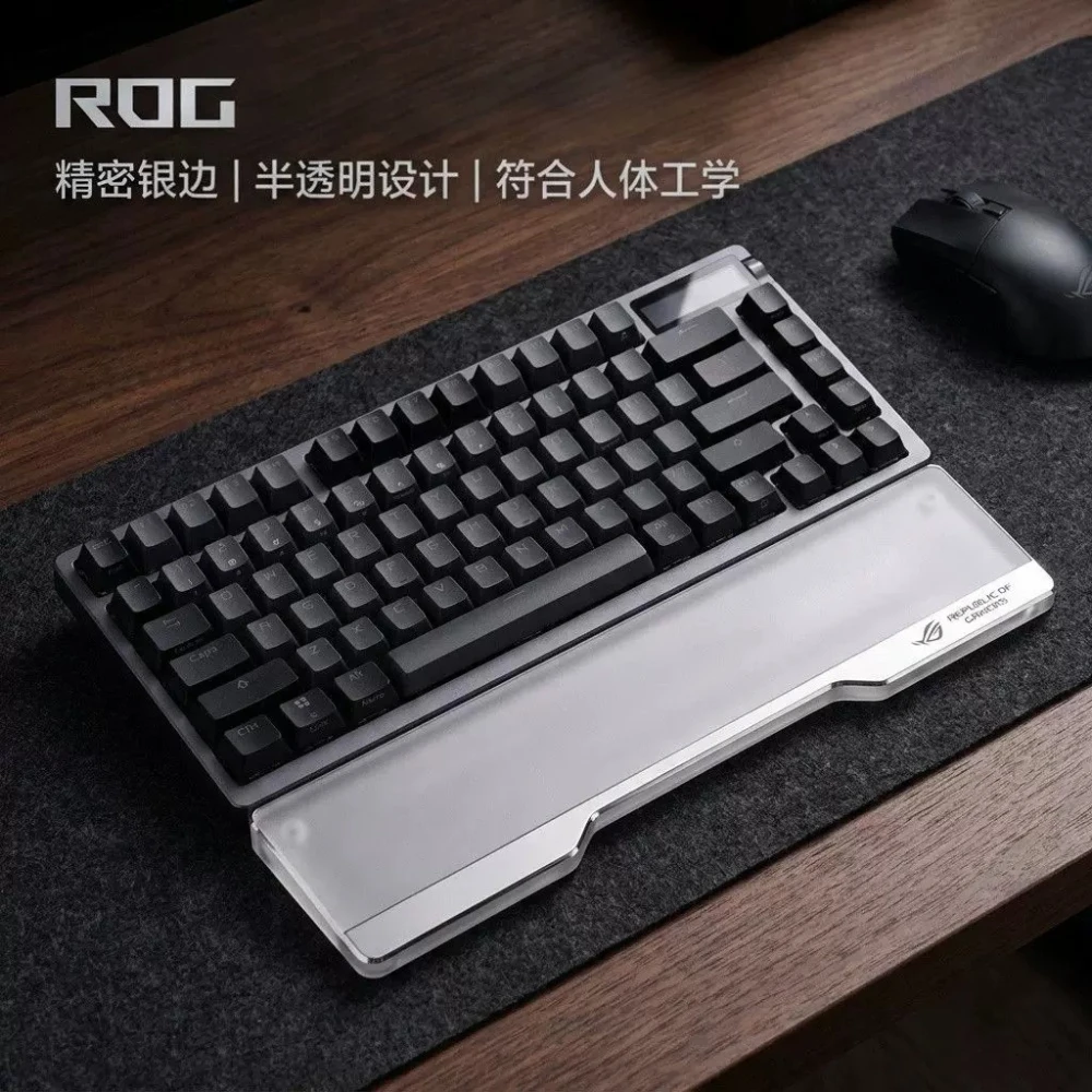 ROG Azoth U-shaped Wrist Rest Translucent Matte Wear-resistant  Anti-slip Base Ergonomi for Mechanical Keyboard Accessories