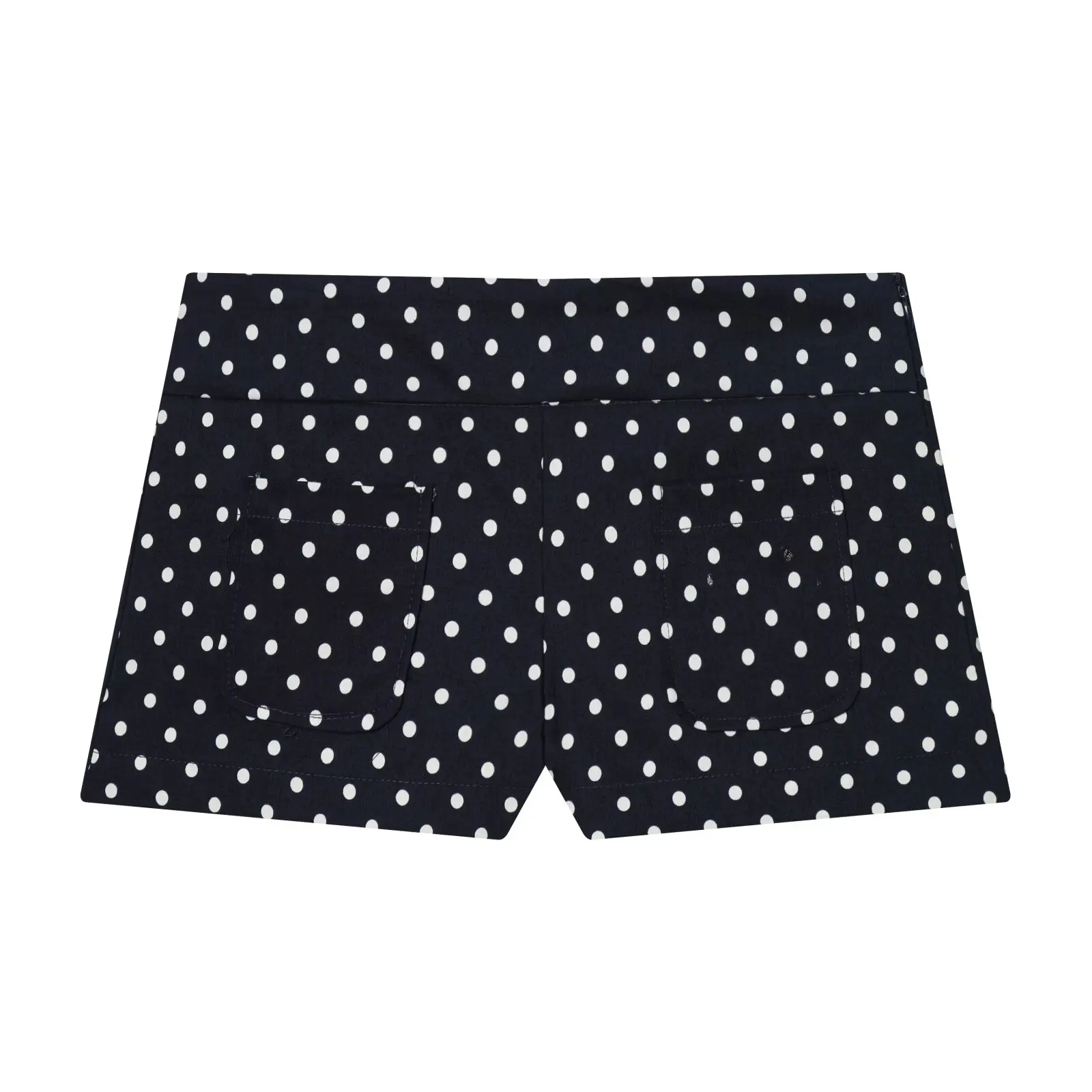 

Женские темно-синие шорты в горошек с высокой талией, повседневные летние шорты с накладными карманами для ежедневной носки