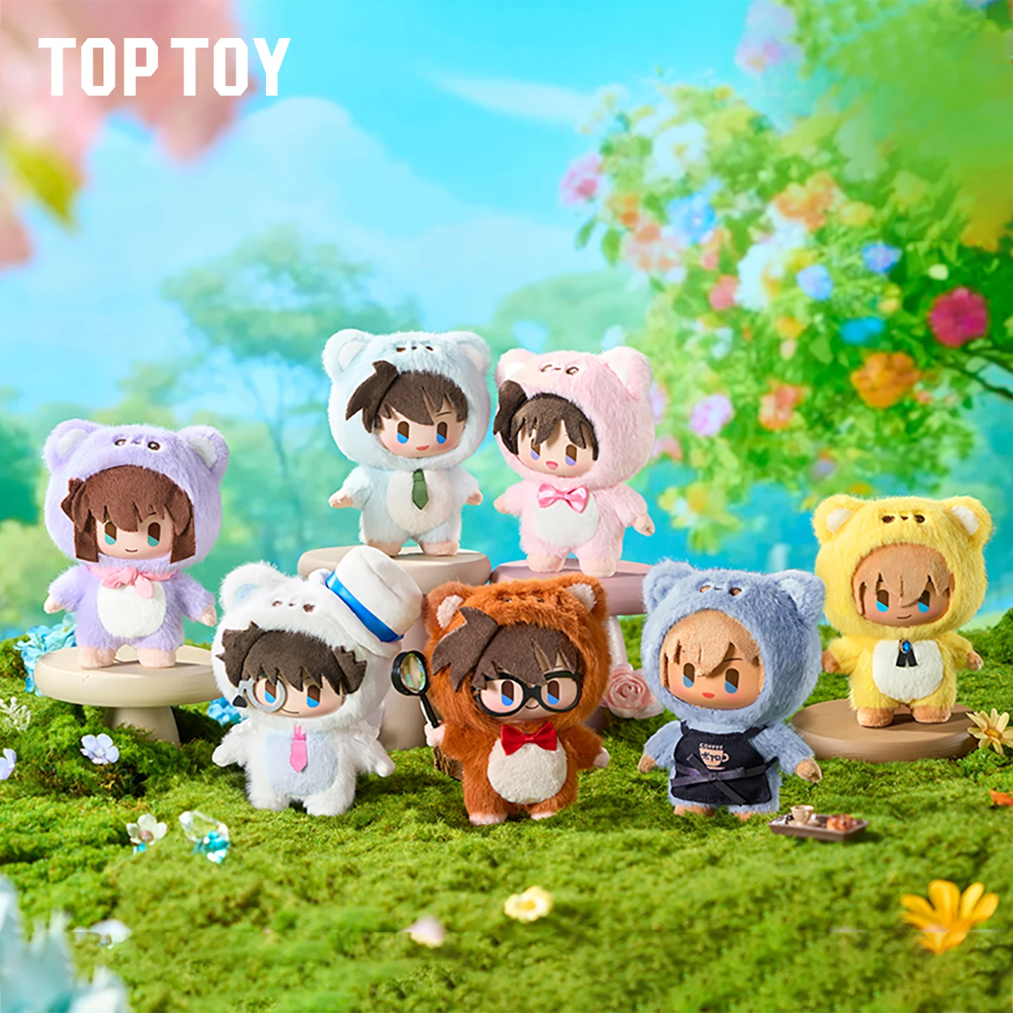 

Toptoy smolq Детектив Конан Плюшевый Медведь Слепая Коробка Модное Украшение Рабочего Стола Мягкая Игрушка Коллекционная Таинственный Подарок