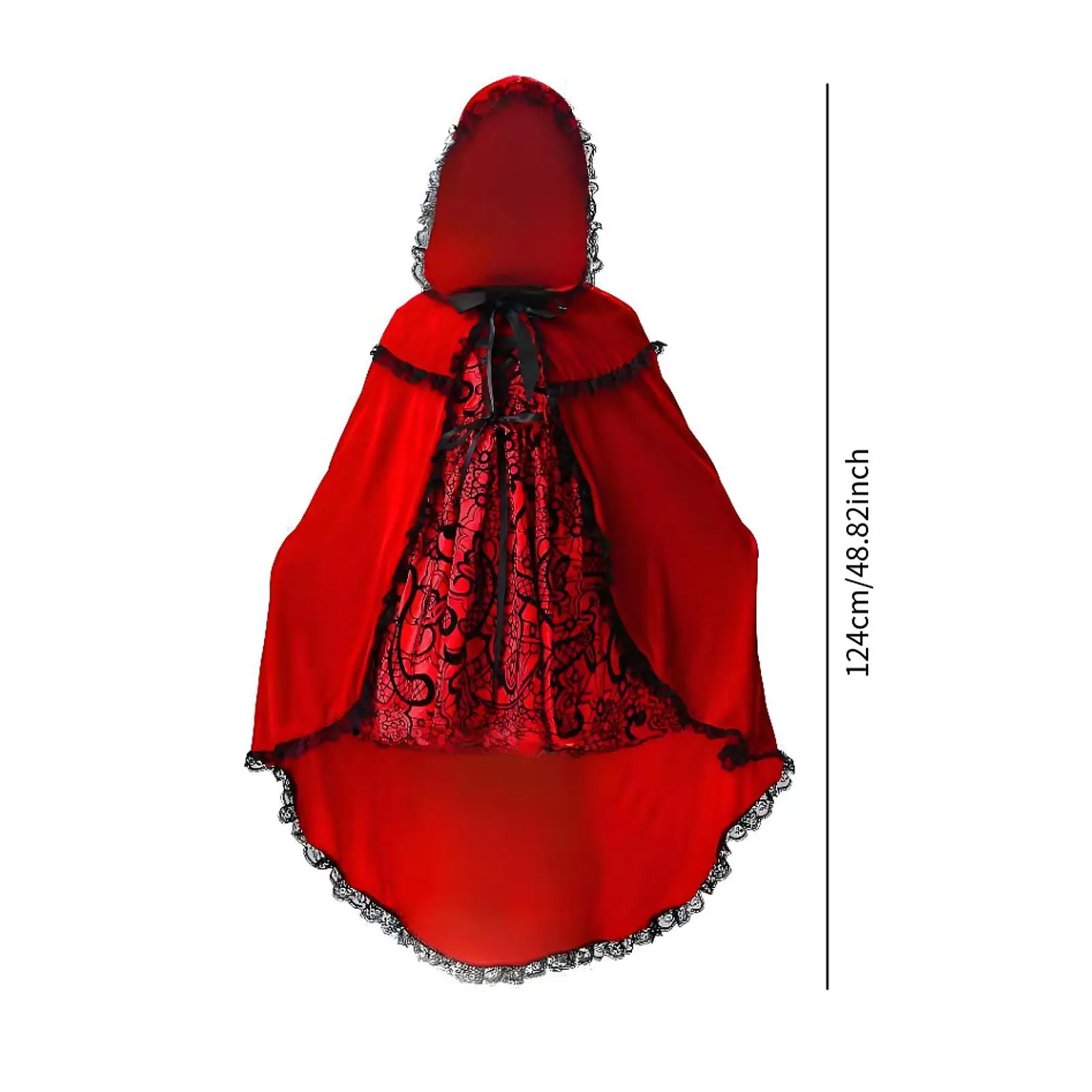 زي بقلنسوة للفتيات، عباءة بغطاء للرأس، ملابس مريحة للعب الخيالي للمهرجانات #6