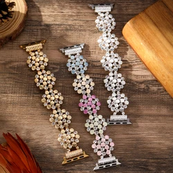 For Apple Watch Band 46mm 42mm Women Bracelet Wristband Accessories Strap For Iwatch10 11 9 Ultra 49mm 44/45/41mm Elastic Correa