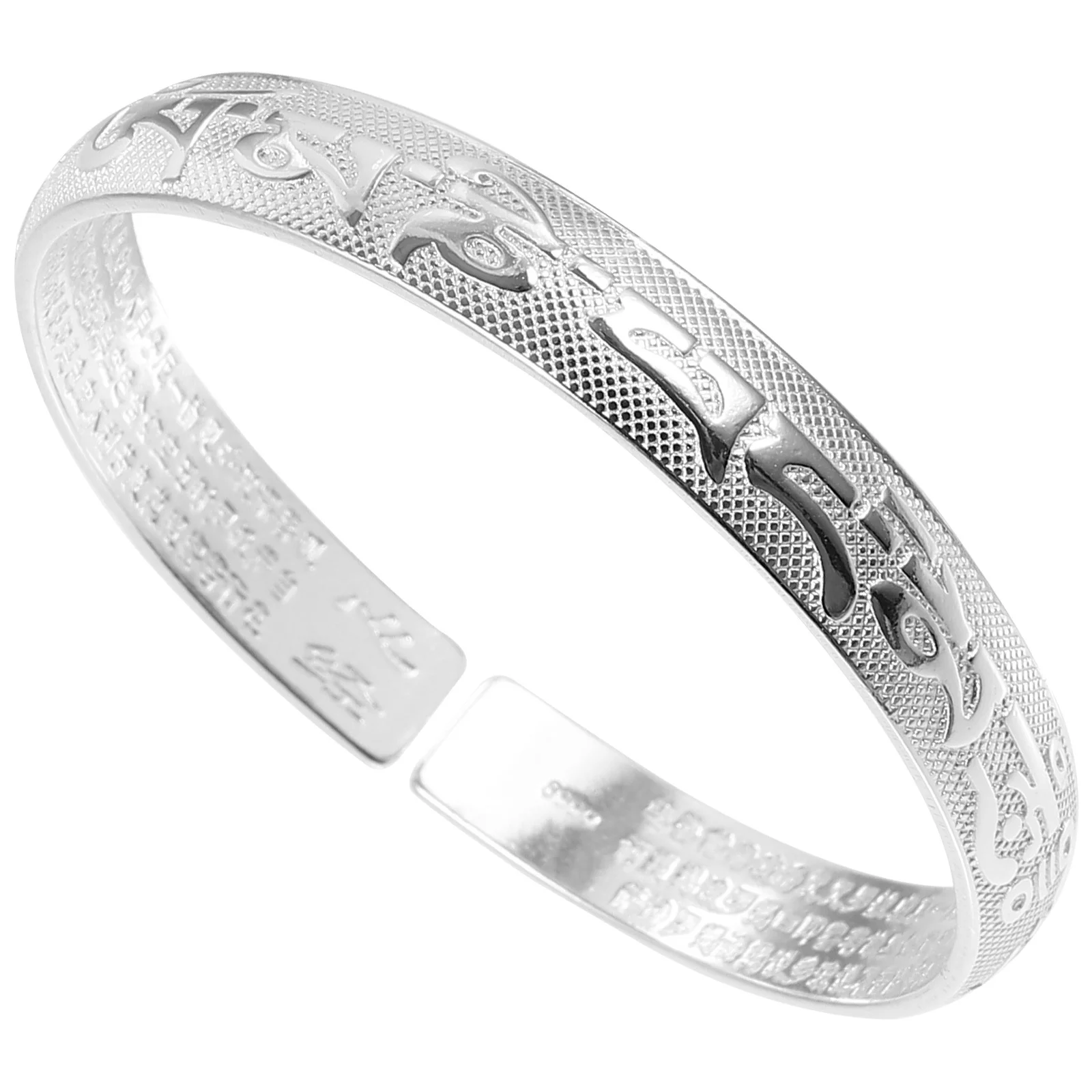 

Men's Engraved Copper Bracelet with Heart Positive Energy Design Simple Fashionable Look Fits Various Outfits Buddhist