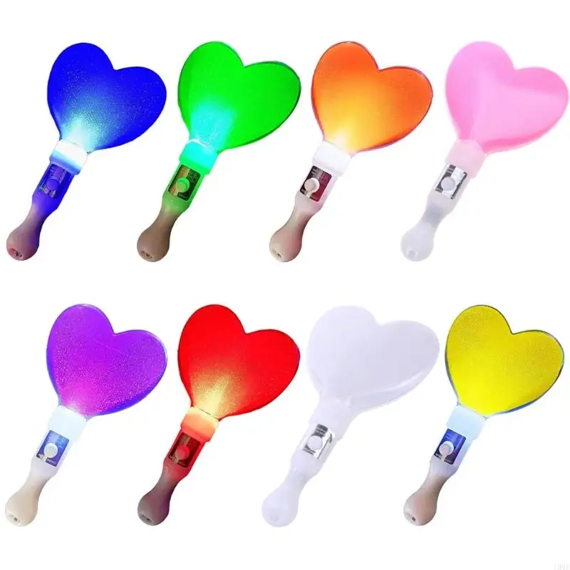 

J0MF Multicolor Changing Heart Light Party Light Lightstick for Wedding Concert