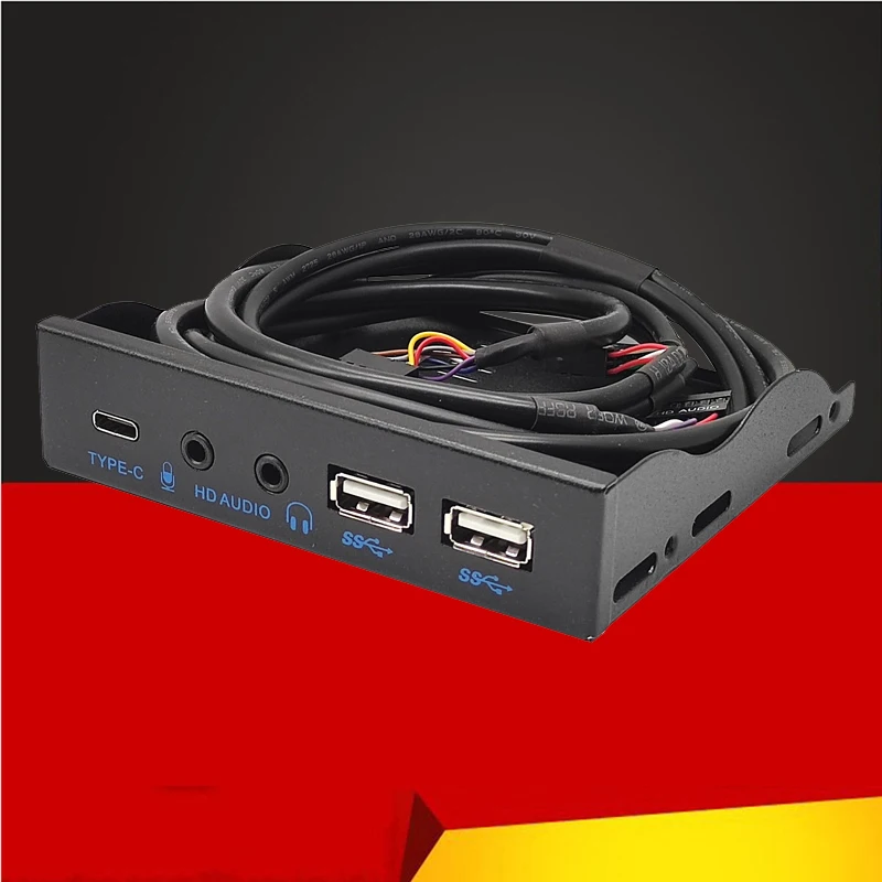 

Передняя панель USB для ПК, USB 2,0, 10 Гбит/с, тип C + 9 контактов, 2 порта USB 3,5 + HD аудио 3,5 мм, микрофон для наушников дюйма