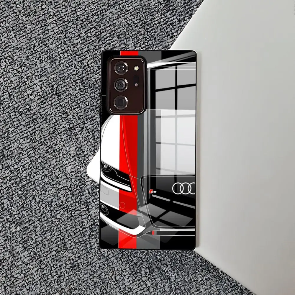 A-au-dises Luksusowe etui samochodowe na telefon do Samsung S 25 26 24 23 22 21 Ultra 10 Plus A16 Pro Fe 20 Note 34 S30, szklane, odporne na wstrząsy — zdjęcie produktu 2